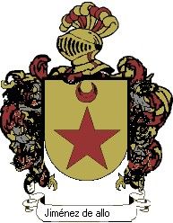 Escudo del apellido Jiménez de allo