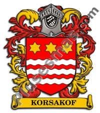 Escudo del apellido Korsakof