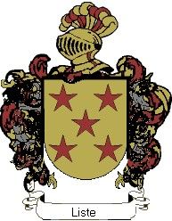 Escudo del apellido Liste