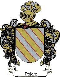 Escudo del apellido Pájaro
