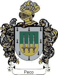 Escudo del apellido Peco