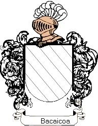 Escudo del apellido Bacaicoa