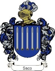 Escudo del apellido Saco