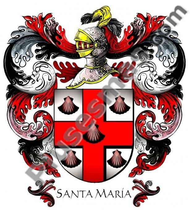 Escudo del apellido Santa maría