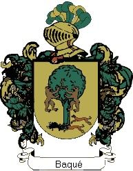 Escudo del apellido Baqué