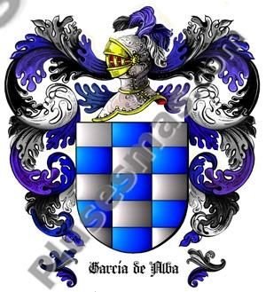 Escudo del apellido García de Alba
