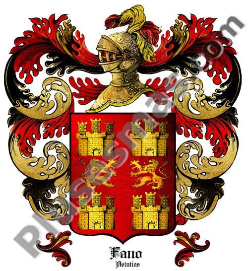 Escudo del apellido Fano (Asturias)