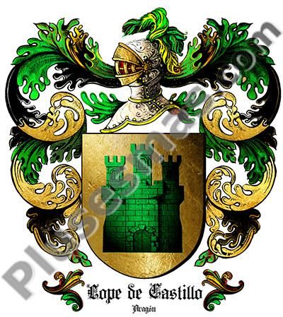 Escudo del apellido LOPE de CASTILLO