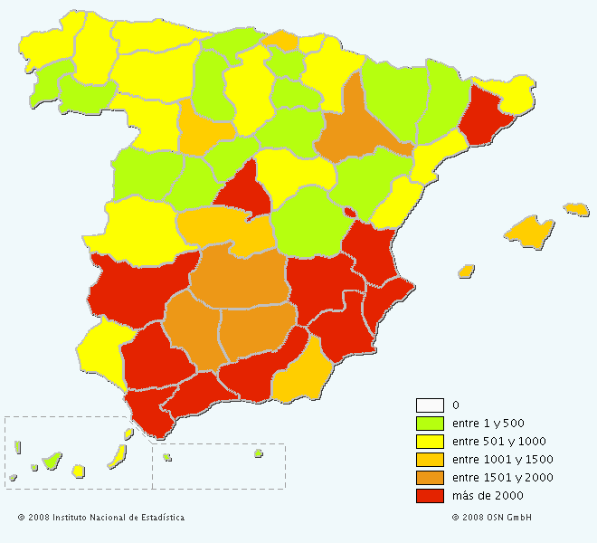 Mapa del apellido Lozano