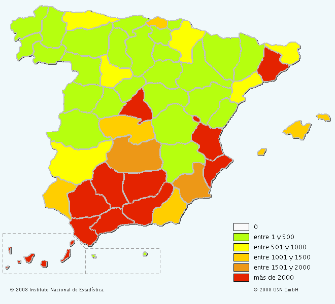 Mapa del apellido Medina