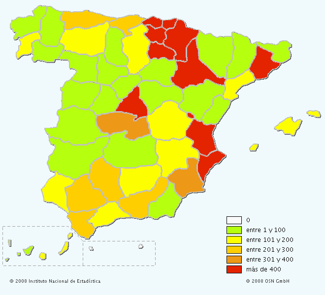 Mapa del apellido Ochoa Mapa del apellido Ochoa