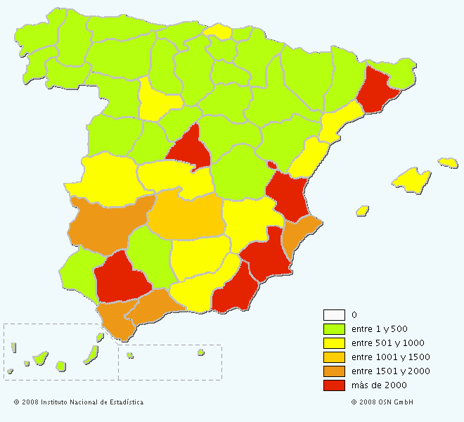 Mapa del apellido Parra