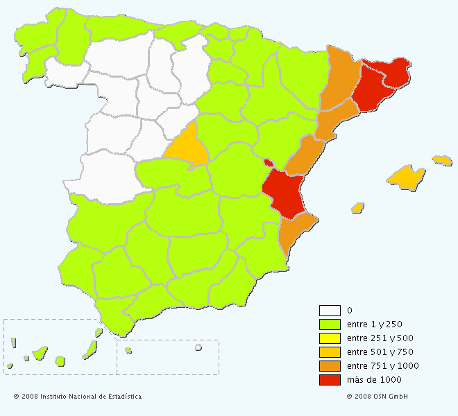 Mapa del apellido Puig