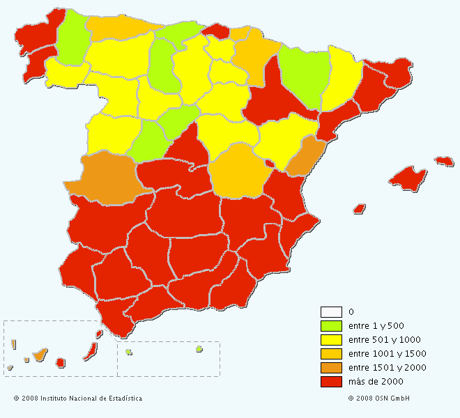 Mapa del apellido Romero