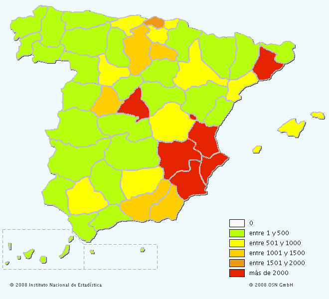 Mapa del apellido Sáez