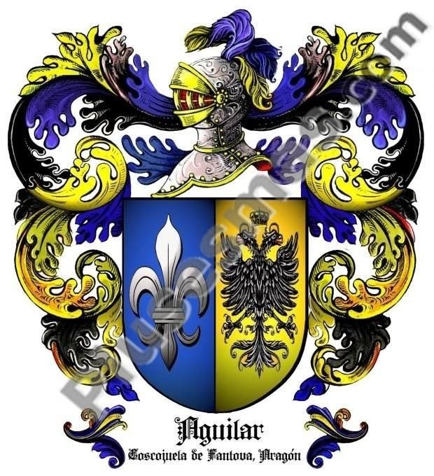 Escudo del apellido Aguilar (Aragon, Coscojuela de Fontana) Escudo del apellido Aguilar (Aragon, Coscojuela de Fontana)