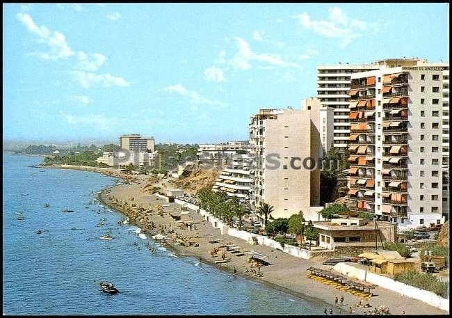 Vista parcial y playa de aguadulce (almería)