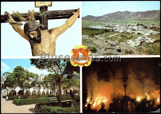 Imagen y procesión del cristo con vista general de dalias (almería)