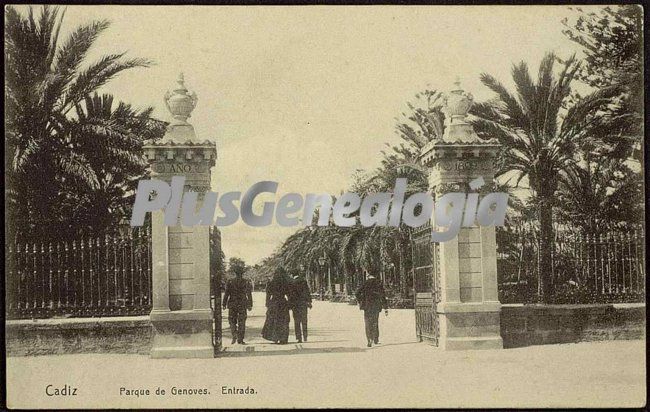 Entrada del parque de genoves de cádiz