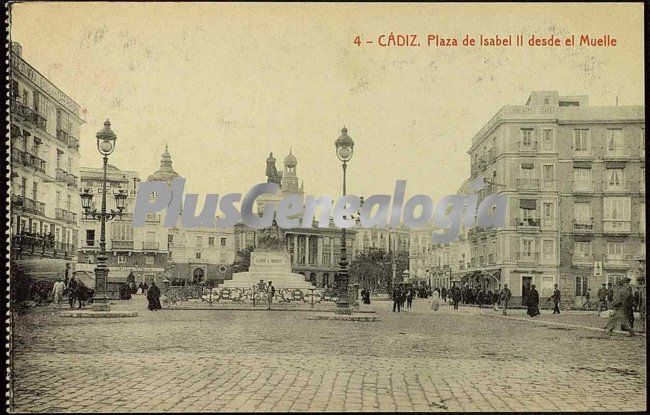 Plaza de isabel ii de cádiz vista desde el muelle
