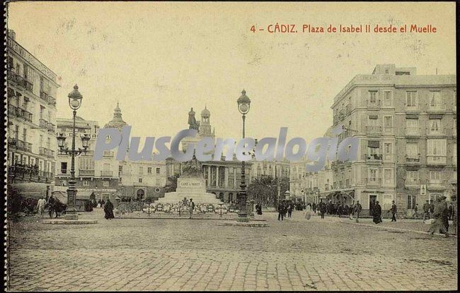 Plaza de isabel ii de cádiz vista desde el muelle