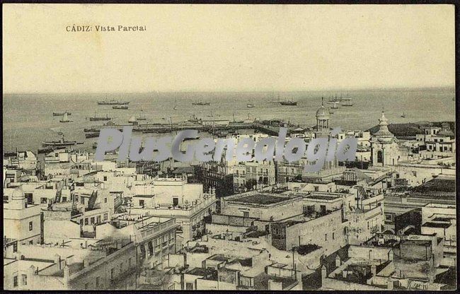 Vista parcial hacia el mar de cádiz