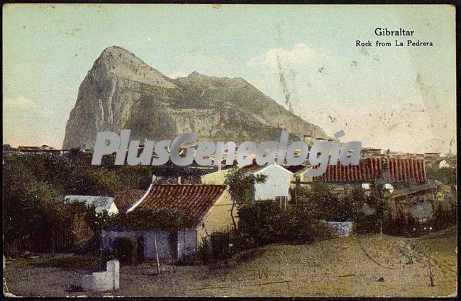 Vista del peñón de gibraltar desde la pedrera