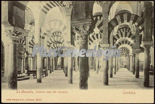 Interior lado del levante de la mezquita de córdoba