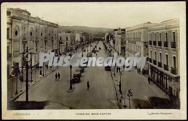 Vista general del paseo del gran capitán en córdoba