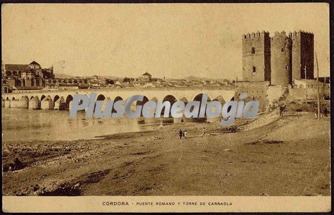 Puente romano y torre de carraola en córdoba