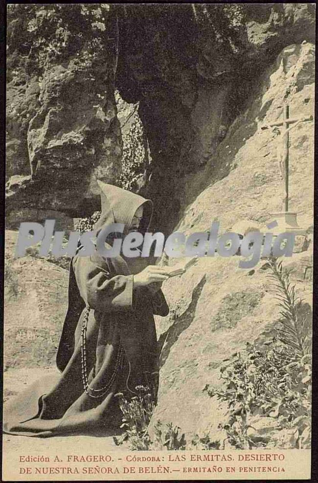 Ermitaño en penitencia en el desierto de nuestra señora de belén de las ermitas (córdoba)