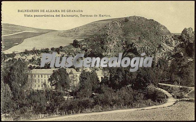 Vista panorámica el balnearios. termas de martos de alhama (granada)