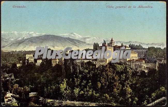 Vista general de la alhambra de granada