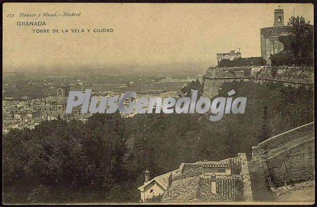 Torre de la vela y ciudad de granada