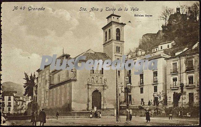 Santa ana y torre de la vela en granada