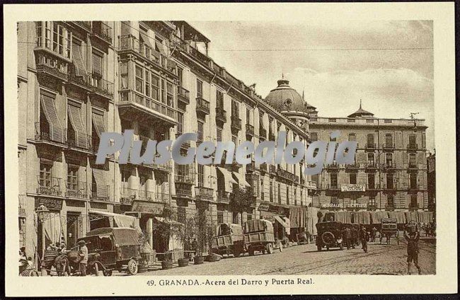 Acera del darro y puerta real de granada