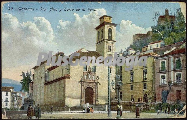 Iglesia de santa ana y torre de la vela (en color)