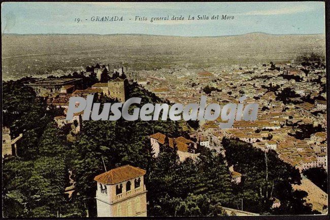 Vista general de granada desde la silla del moro