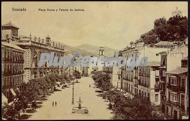 Vista aérea del palacio de justica y la plaza nueva de granada