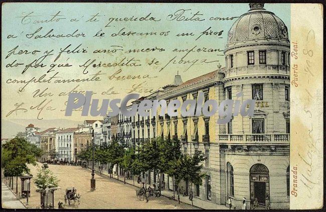 Puerta real de granada (postal dedicada)