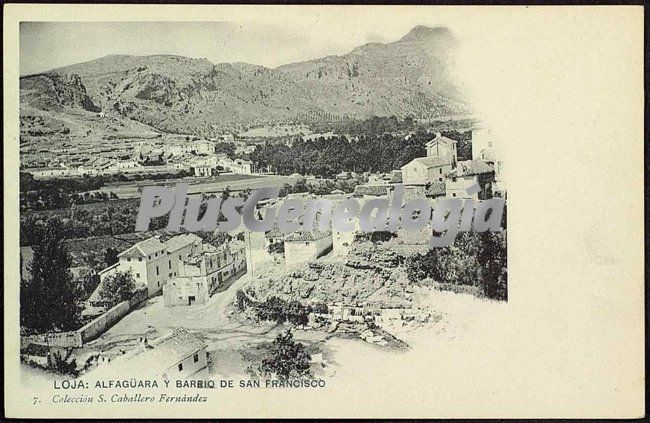 Alfagüara y barrio de san francisco en loja (granada)