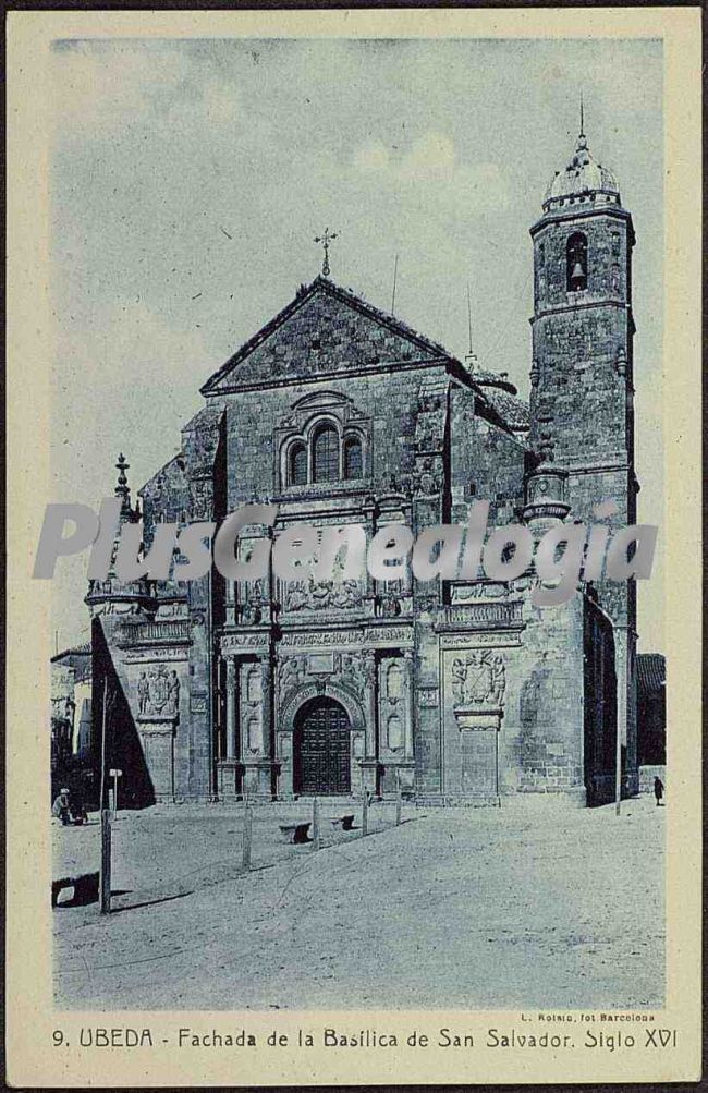 Fachada de la basílica de san salvador del siglo xvi en úbeda (jaén)