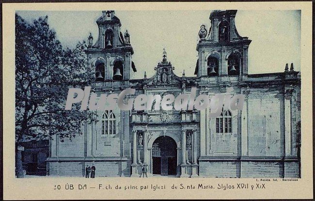 Fachada principal de la iglesia de santa maría en úbeda (jaén) (siglos xvi y xix)