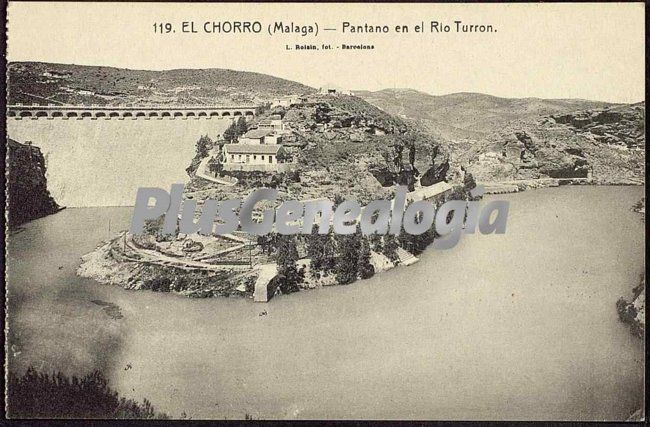 Pantano en el río turrón en el chorro (málaga)