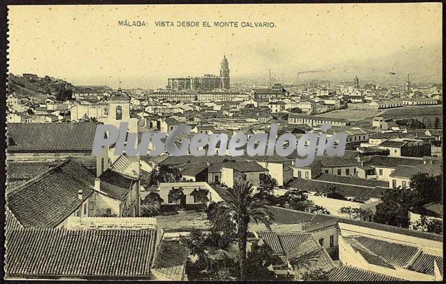 Málaga vista desde el monte calvario