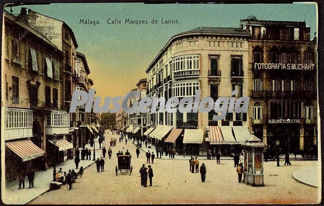 Calle del marqués de larios en málaga (en color)