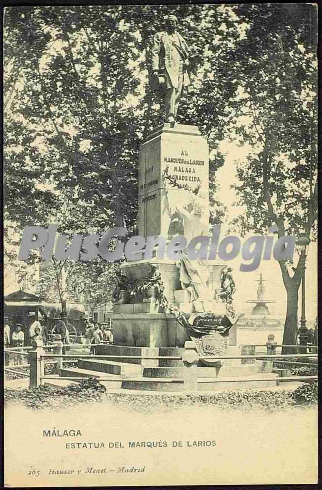 Estatua del marqués de larios en málaga