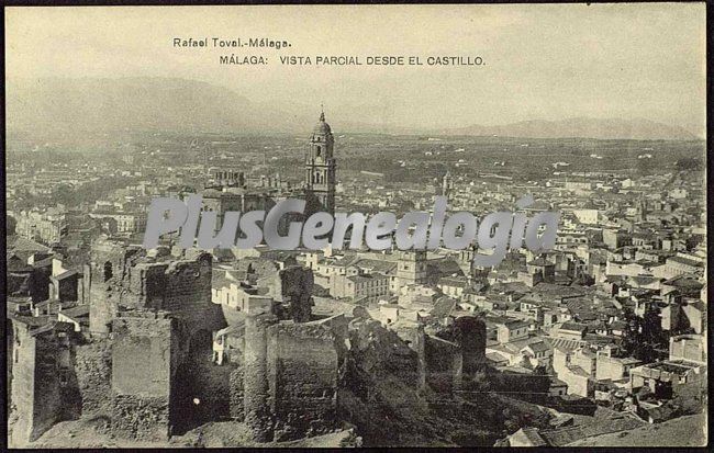 Vista parcial de málaga desde el castillo