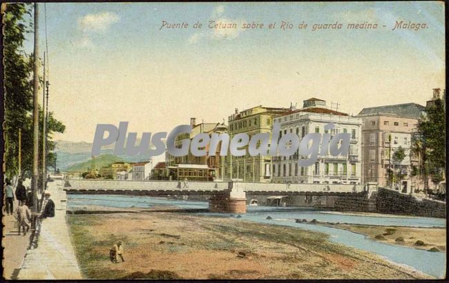 Puente de tetuán sobre el río de guarda medina en málaga