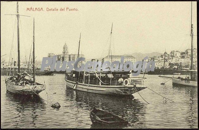 Detalle del puerto de málaga